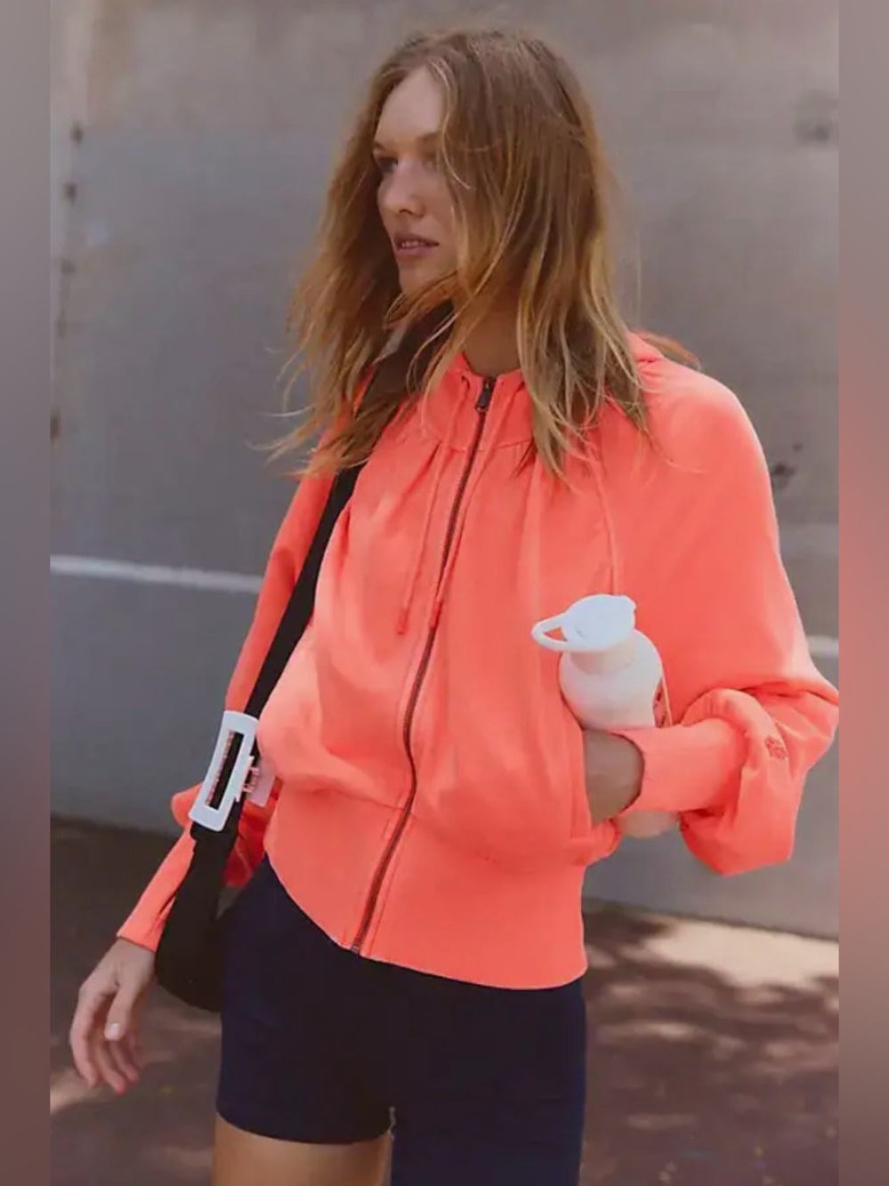 FP Movement Prep Zip Up in coral